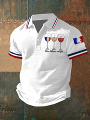 Chemise à manches courtes Bleu Blanc Rouge Homme