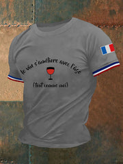 T-shirt manches courtes Le Vin S'ameliore Avec L'age Homme