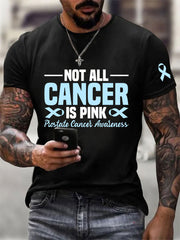 T-shirt décontracté imprimé sensibilisation au cancer de la prostate pour hommes