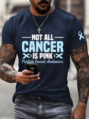 T-shirt décontracté imprimé sensibilisation au cancer de la prostate pour hommes