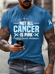 T-shirt décontracté imprimé sensibilisation au cancer de la prostate pour hommes