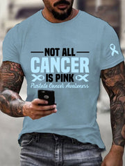 T-shirt décontracté imprimé sensibilisation au cancer de la prostate pour hommes