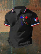 Chemise à manches courtes Bleu Blanc Rouge Homme