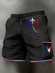 Short Homme Bleu Blanc Rouge Plaid