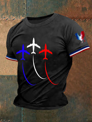 T-shirt à manches courtes Bleu Blanc Rouge Homme