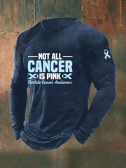 T-shirt décontracté imprimé sensibilisation au cancer de la prostate pour hommes