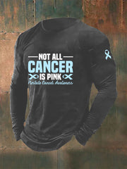 T-shirt décontracté imprimé sensibilisation au cancer de la prostate pour hommes