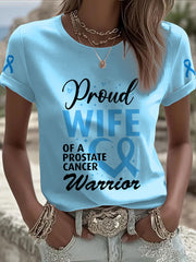 T-shirt femme sensibilisation au cancer de la prostate