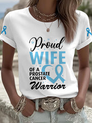 T-shirt femme sensibilisation au cancer de la prostate