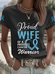 T-shirt femme sensibilisation au cancer de la prostate