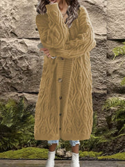 Chandail de cardigan de Knit du câble des femmes