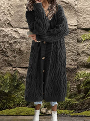 Chandail de cardigan de Knit du câble des femmes