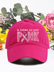 En octobre, nous portons des chapeaux neutres rose cancer du sein