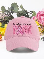 En octobre, nous portons des chapeaux neutres rose cancer du sein