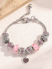 Bracelet femme cancer du sein rose