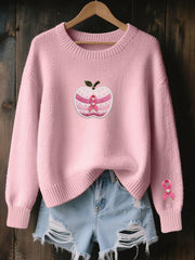 Pull Cozy Femme Rose Cancer Du Sein