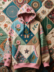 Femmes cancer du sein imprimé floral hoodies