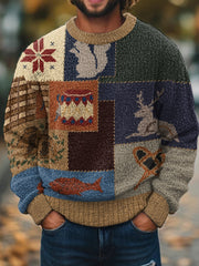 Chandail à motif western rétro pour hommes