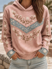 Sweatshirts Femme Breast Cancer Rose Imprimé Floral
