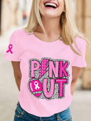 T-shirts rugby de sensibilisation au cancer du sein pour femmes