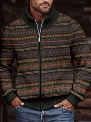 Vestes imprimées à rayures pour hommes en automne et en hiver