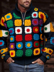 Vestes imprimées géométriques automne et hiver pour hommes