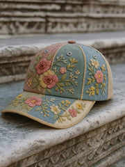 Chapeau unisexe imprimé fleurs de sensibilisation au cancer du sein