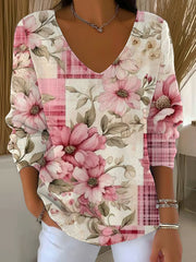 Haut Décontracté Femme Rose Cancer Du Sein Imprimé