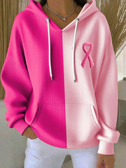 Sweats femme ruban rose de sensibilisation au cancer du sein