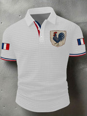 Chemise à manches courtes Drapeau Français Le Coq Gaulois Homme