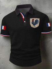 Chemise à manches courtes Drapeau Français Le Coq Gaulois Homme