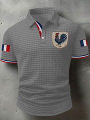 Chemise à manches courtes Drapeau Français Le Coq Gaulois Homme