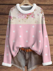 Top femme imprimé fourrure rose Cancer du sein