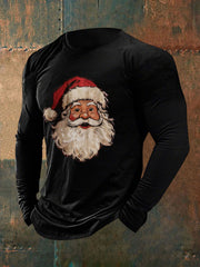 T-shirt décontracté à imprimé père Noël pour hommes