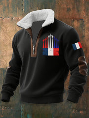 Chandail à capuchon zippé Avion De Combat Baggy Homme