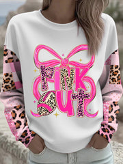Women's Breast Cancer Awareness Floral Imprimé Sweatshirt
