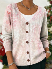 Cardigan Femme Rose Imprimé Floral