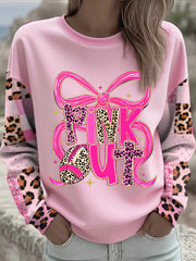 Women's Breast Cancer Awareness Floral Imprimé Sweatshirt