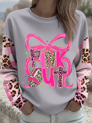 Women's Breast Cancer Awareness Floral Imprimé Sweatshirt