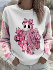 Women's Breast Cancer Awareness Floral Imprimé Sweatshirt
