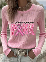 Hauts de sensibilisation au cancer du sein Femme 'In october We Wear Pink'
