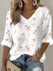 T-shirt Décontracté Femme Rose Cancer Du Sein Imprimé