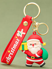 Porte-clés de Noël personnalisé avec le bonhomme de neige du Père Noël, porte-clés de Noël personnalisé, pendentif voiture