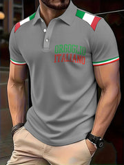 Hauts décontractés imprimés de la fierté de drapeau de l'Italie des hommes