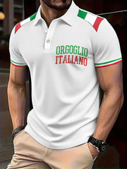 Hauts décontractés imprimés de la fierté de drapeau de l'Italie des hommes