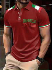 Hauts décontractés imprimés de la fierté de drapeau de l'Italie des hommes