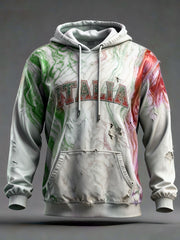 Sweat à capuche décontracté imprimé italien pour hommes