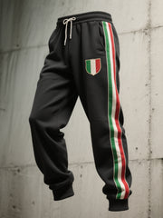 Pantalon décontracté à imprimé d'inspiration italienne pour hommes