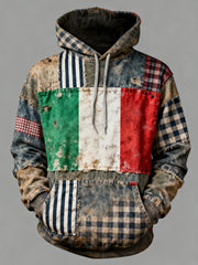 Sweat à capuche décontracté imprimé italien pour hommes