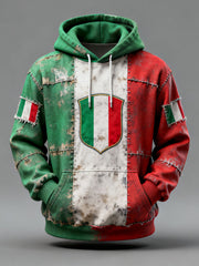 Sweat à capuche décontracté imprimé italien pour hommes
